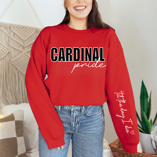 Cardinal Pride Graphic Crewneck  W/ SLEEVE