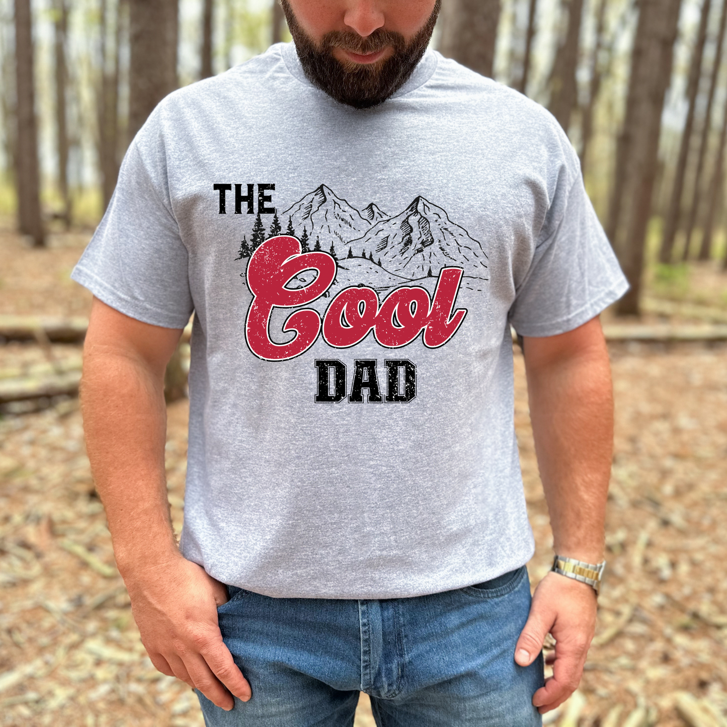 The Cool Dad-S. Grey Graphic Tee